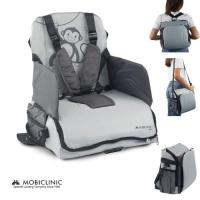 Trona portátil bebé Monkey Mobiclinic®  Trona de viaje De 6 a 36 meses Hasta 15kg Plegable Arnés Ajustable de 5 puntos Con almacenamiento Trona portátil Silla bebe Color Gris - details 0