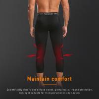 Pantalones Deportivos Con Protección 3/4 Tallas Para Hombres Leggings De Compresión Con Protetor De Rodilla Para Baloncesto Y Correr - details 5