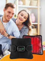 Cinturón de terapia de luz roja LED, multifuncional, con compresas calientes infrarrojas lejanas y almohadillas de masaje para hombros y rodillas. - details 19