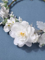 Diadema De Rattan Simulada Tejida En Hierro Florales Para Mujer Adorno De Boda Y Novia Estilo Inmortal Decoración De Fiesta - details 5