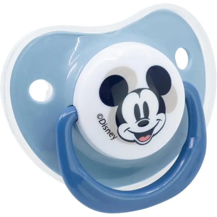 Set 2 Chupetes Tetina Anatomica Silicona 0 A 6 M Con Funda Mickey Mouse Full Of Smiles 78859 - 1