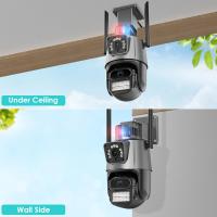 Cámara De Seguridad IP 4K 8MP Wifi Con Lente Dual Protección Impermeable Alarma De Luz Policia Video Vigilancia CCTV Montaje En Pared Grey - details 15