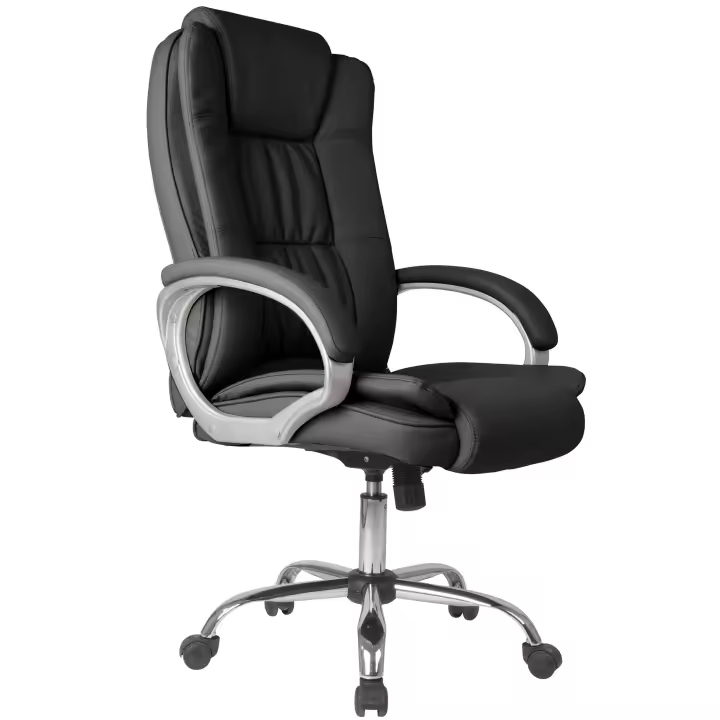 VS Venta-Stock Venta-Stock Sillón de Oficina Karen Elevable y Reclinable en Piel Sintética Blanco - Ajuste Milimétrico de Altura - 1