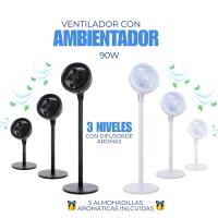 Refresca y Aromatiza tu Hogar: Ventilador SPARK de Alta Potencia 90W | 5 Aspas, Función Ambientador y 3 Modos de Aire | El Más Vendido por su Diseño y Rendimiento - details 0