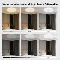 Lámpara De Techo LED E27 Con Control Remoto 85-265V Dimmable 24W Luz De Ventilador Inteligente Para Decoración De Dormitorio Y Cocina - details 4