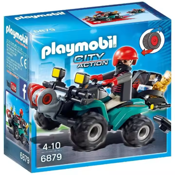 PLAYMOBIL - LADRÓN CON QUAD Y BOTÍN, 6879, TIENDA CON LICENCIA OFICIAL - 1