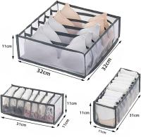 STARLEY-Organizador de cajones de ropa interior,Juego de 3 Piezas Organizador de Ropa Interior de Armario,caja de alinterior,caja de separación de mmacenamiento para ropa alla de cajón de ropa,Caja de Ropa Interior Plegable para Sujetadores - details 2