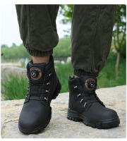 Botas De Seguridad Impermeables Para Hombre Indestructibles Con Punta De Acero Antideslizantes Antipinchazos Para Motociclistas Biker Botas Para Hombre - details 21
