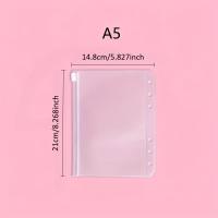 Carpeta Transparente Con Cremallera Para Anillo A5 5 Piezas Envelope Económico Con 6 Holes Para Notas Y Documentos - details 0