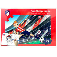 Atlético de Madrid Puzzle 40 Piezas, Monta y Colorea Atlético de Madrid para Niños y Niñas, Regalo Cumpleaños, Navidad, Reyes - details 2