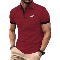 Camisa Polo De Moda Para Hombre Verano Cuello En V Manga Corta Casual Transpirable Polyester Estilo Slim Fit Con Botones - details 5