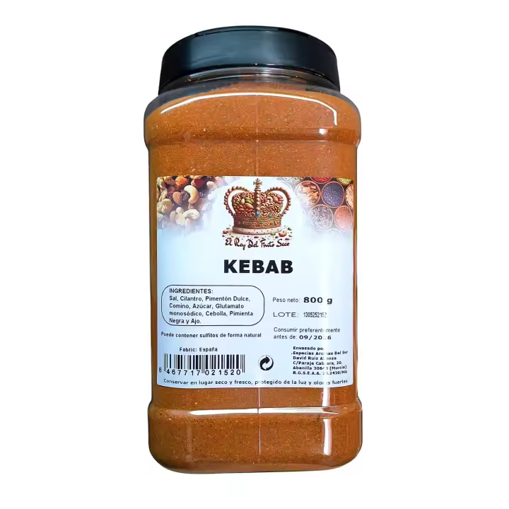 Preparado para Kebab 800 gr - Condimento sabor Kebab - Especias Kebab - El Rey del Fruto Seco - 1