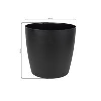 Cofan - Pack de 6 Macetas de Polipropileno Redondas Negro 30 X 28 Cm - details 0