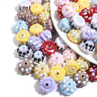 5Pcs Acrylic Redondas Para Pastel round Beads Pintadas a Mano Accesorios Para DIY Bracelete Cadena De Teléfono Joyería - details 4