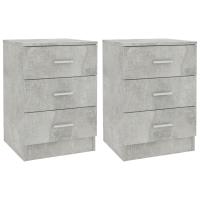 vidaXL Mesitas de noche 2 unidades aglomerado 38x35x56cm Blanco, Negro, Roble Sonoma Mesita habitacion mesitas de noche dormitorio para Salón, Estudio, Mesa Auxiliar - details 4