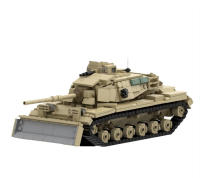 Bloques De Construcción MOC-166141 Bulldozer Tanque Modelo Para Niños Y Adultos Juguetes Educativos De Fuerza Terrestre Militar WW2 Regalo Para Niños Hombres - details 1