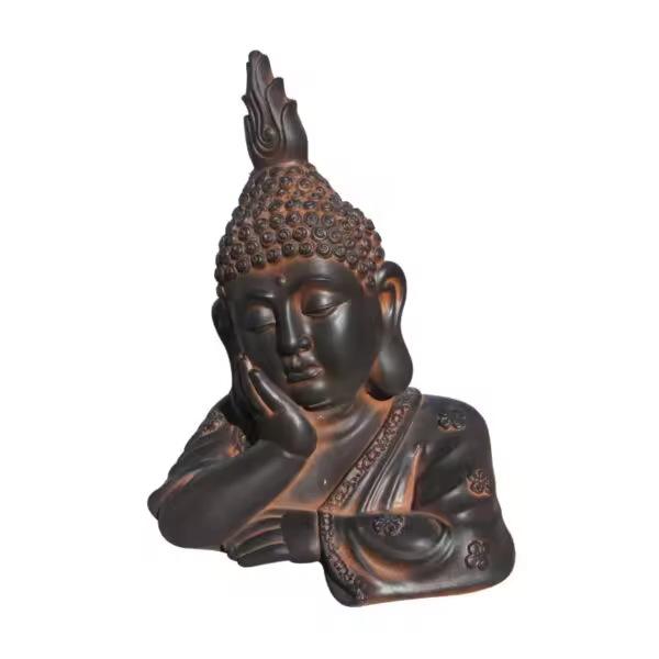 AZJARDIN.COM Figura de buda Kondana de piedra artificial de 44 cm de altura - 1
