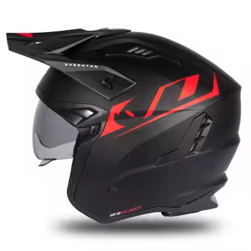 CASCO TRAIL UFO SHERATAN NEGRO ROJO - HE187 - ENVIOS GRATIS HE187_1 - 1