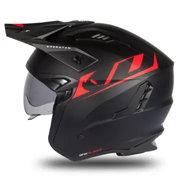 CASCO TRAIL UFO SHERATAN NEGRO ROJO - HE187 - ENVIOS GRATIS HE187_1 - 1