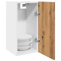 vidaXL Armario colgante “Lyon” madera de ingeniería envejecida en color Madera antigua/Gris hormigón/Roble artisan | diseño vintage industrial ideal para cocina salón comedor - details 2