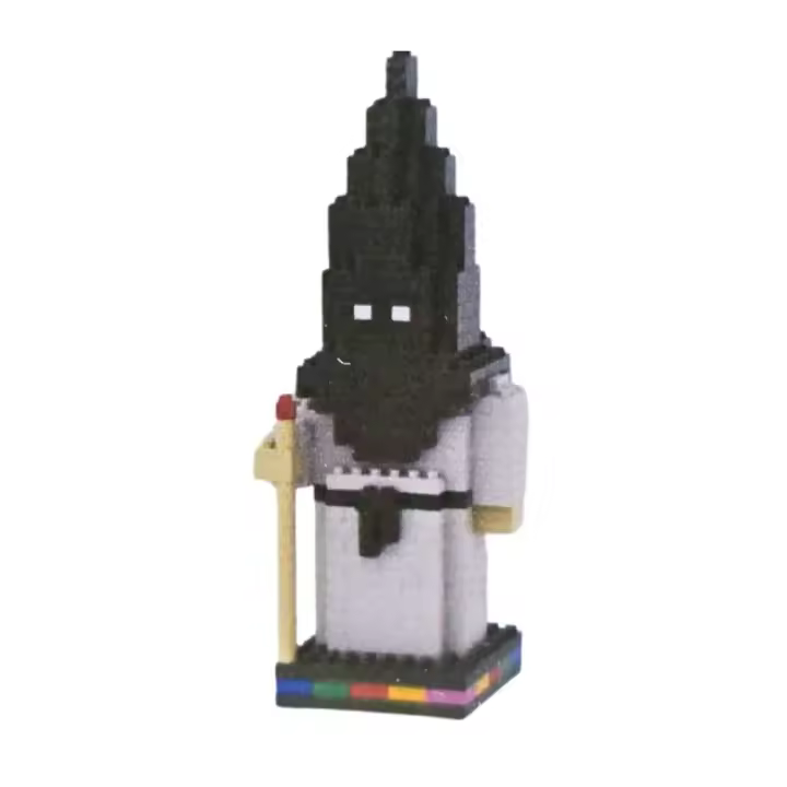 Pixo Nazareno con capirote negro y túnica blanca 342 piezas - bloques de construcción NZSC12 - 1