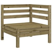 vidaXL Sofá de esquina de jardín madera maciza de pino Pino natural, Marrón cera, Douglas natural Conjunto Terraza Muebles Jardín Exterior Juego de Muebles de jardín Mueble Jardín Exterior Muebles de Salon Exterior - details 2