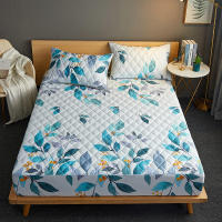 Sábana Impermeable Con Cinturones Elásticos Tamaño Queen/King Color Sólido Protector De Matrícula Para Cama Doble - details 13