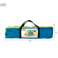 Aktive - Tienda de campaña tipo iglú 4 personas, una habitación, medidas 240x210x130cm, doble techo antilluvia, puerta doble con cremallera y mosquitera superior, carpa camping - details 6