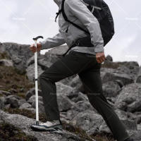 Bastón de aluminio de 2 secciones, bastón para senderismo al aire libre, antideslizante, patas de aluminio de 2 secciones - details 2
