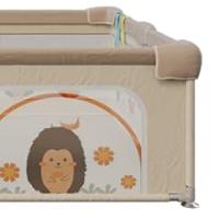 DeFieltro Parque Infantil Bebe del BOSQUE 120x120 - Corralito Bebe con Malla de Animales Transpirable - Corral Plegable Baby ANTIDESLIZANTE Alfombra Acolchada + 2 Anillas (Bosque) - details 7