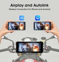 Monitor Portátil Para Motocicleta 7 Pulgadas Con DVR Navegación GPS Wireless CarPlay Android Auto Airplay Pantalla Moto Carplay IPX 7 Resistente Al Agua - details 4