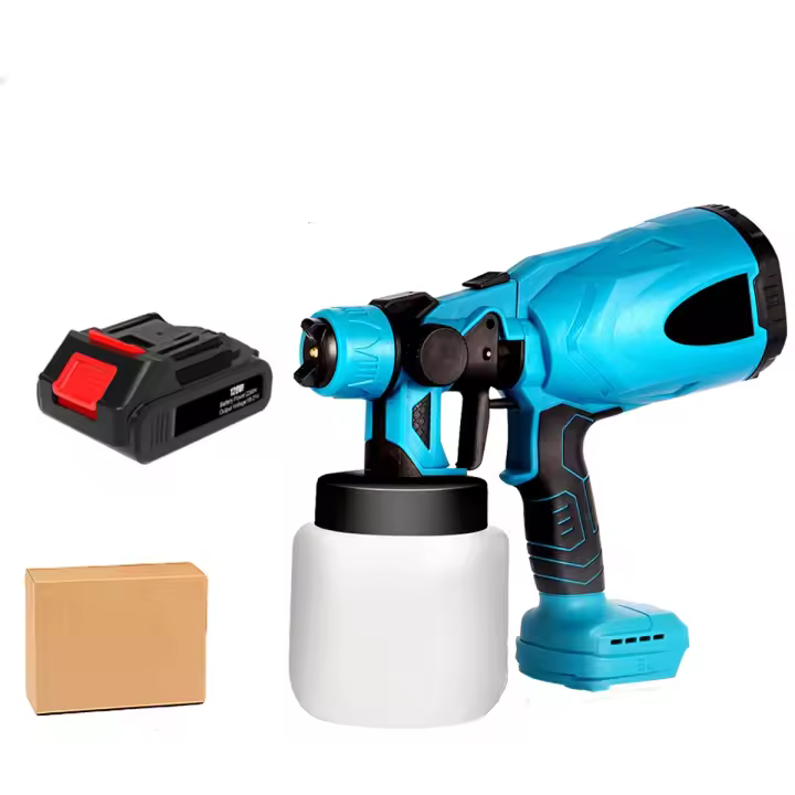 Pistola pulverizadora eléctrica, pistola pulverizadora de pared eléctrica recargable, pintura inalámbrica, máquina pulverizadora de pintura, pintura en aerosol portátil, adecuada para batería Makita de 18V - 1