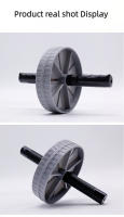 1Pcs Abdominal Wheel Resistente Al Desgaste Con Rodillos Antideslizantes Equipo De Ejercicio Para Fortalecimiento De Músculos Entrenamiento De Fitness Uso Doméstico Silencioso - details 5