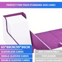 Caja De Almacenamiento Para Tarjetas De Juego PU Cuero Hold 600+ Tarjetas Dobladas, Adecuada Para Tarjetas MTG Y Deportivas - details 3