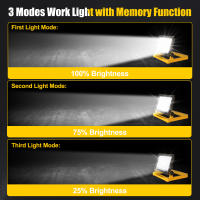 Luz De Trabajo Portátil 60W 5400LM Con Soporte Plegable Y Luz LED Super Brillante 112LEDs Magnética Rotatable Para Sitio De Trabajo Al Aire Libre Pesca - details 10