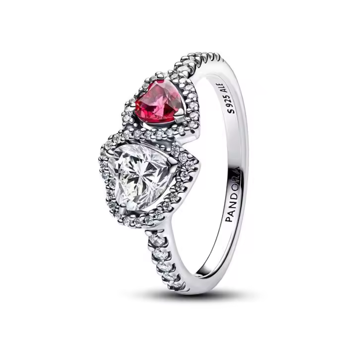 Anillo Pandora Halo Corazones - 1