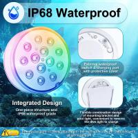 Luz Submersible Recargable RGB Para Piscina Con Control Remoto Impermeable Para Decoración De Bañera Fuente Luz LED De Batería Incluida Protección IP68 - details 7