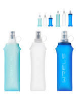 Botella De Agua Collapsible De Silicona WRELS Para Deporte Y Viajes BPA Free TPU Suave Capacidad 401ml-500ml Para Running Camping Y Senderismo - details 5