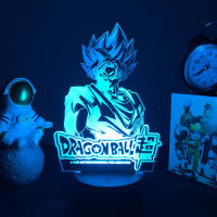 Figura De Anime Japonés Dragon Ball Super Saiyan Goku Vegeta Con Soporte De Cristal LED Ilusión 3D Luz Nocturna Colorida Para Niños Cumpleaños - details 13