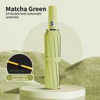 Paraguas Automático Grande 24 Huesos Resistente Al Viento Y UV Plegable En 3 Ribos Doble Para Viajes Para Hombres Y Mujeres Con Protección UVF Regalo - details 21