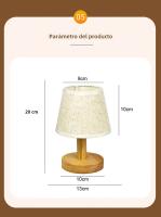 Lámpara De Mesa LED Estilo Japonés Retro Iluminación Interior Para Dormitorio Y Sala De Estar Luz De Noche Decorativa Para Escritorio Incluye Bombilla Fuente De Alimentación AC 90-260V - details 12