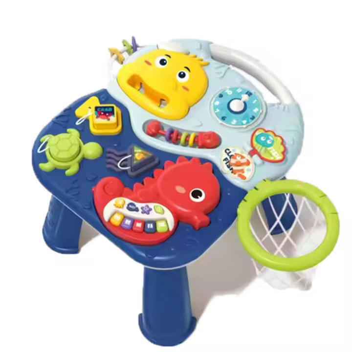 Juguete Educativo Para Bebé Carrusel De Caminata Con Mesa De Actividades Y Sonidos Deportes De Básquetbol Juguetes Sensory Musicales Para Niños Y Niñas Recién Nacidos a 36 Meses - 1