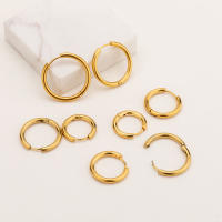 S&LE CHIC-Pendiente Aro Circular en Tonos Dorado y Plateado: Estilo Unisex para Mujeres y Hombres - details 1