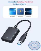 Adaptador USB a HDMI, adaptador USB a HDMI, adaptador de audio y video USB 3,0/2,0 a HDMI, convertidor de cable de gráficos de video HD 1080P para PC, computadora portátil, HDTV TV - details 0