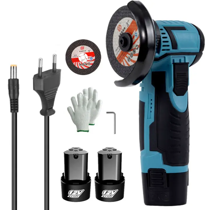12V Brushless Angle Grinder Lithium Battery 500W 19500Rpm Cordless Mini Polishing Machine Diamond Cutting Grinder - 1