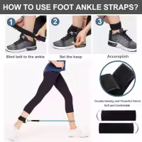 Set De Bandas De Resistencia Para Ejercicio 5 Tubos Con Anclaje De Puerta Manijas Para Piernas Y Tobillos Y Barril De Fitness - details 10
