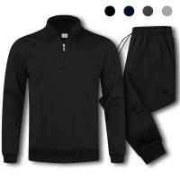 Traje De Deporte Casual Para Hombre Con Cuello En V Dos Piezas Conjuntos De Sudaderas Para Correr Y Hacer Jogging - details 10