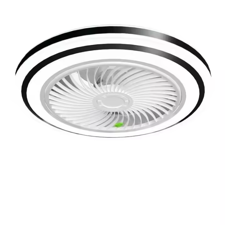 50WVentilador de techo de 10,3 pulgadas con luz, ventilador 2 en 1, con mando a distancia, tres velocidades, atenuación de tres colores, sincronización de 6 velocidades, apto para dormitorios y salones - 1