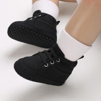 Zapatos De Bebé Para Niños Y Niñas De 0 a 18 Meses Alta Top Casual Suela Suave Deportivos Antideslizantes Fabricado Con Lona Y Cork - details 9