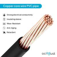 Ociodual Universal Car Cigarette Lighter Socket Connection Adapter 1m Extension Cable 12V 24V 10A Connector LED Indicator Black - details 2
